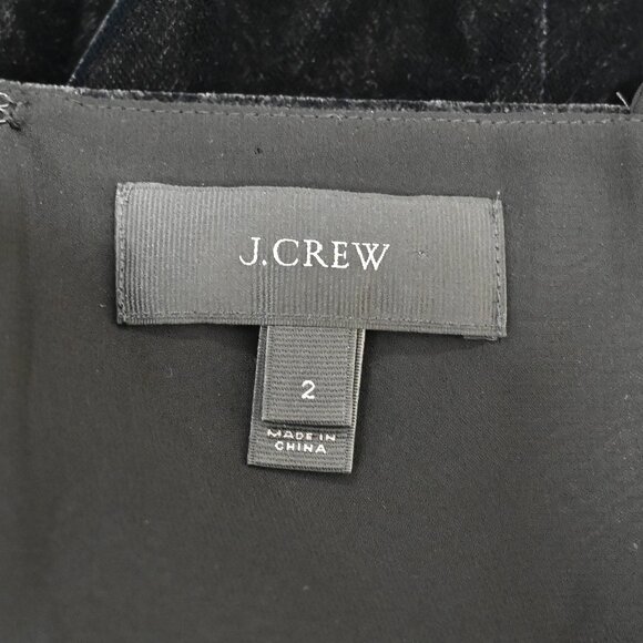 J. Crew Size 2 Black Velvet Classic Minimalist Jumpsuit - Picture 10 of 12